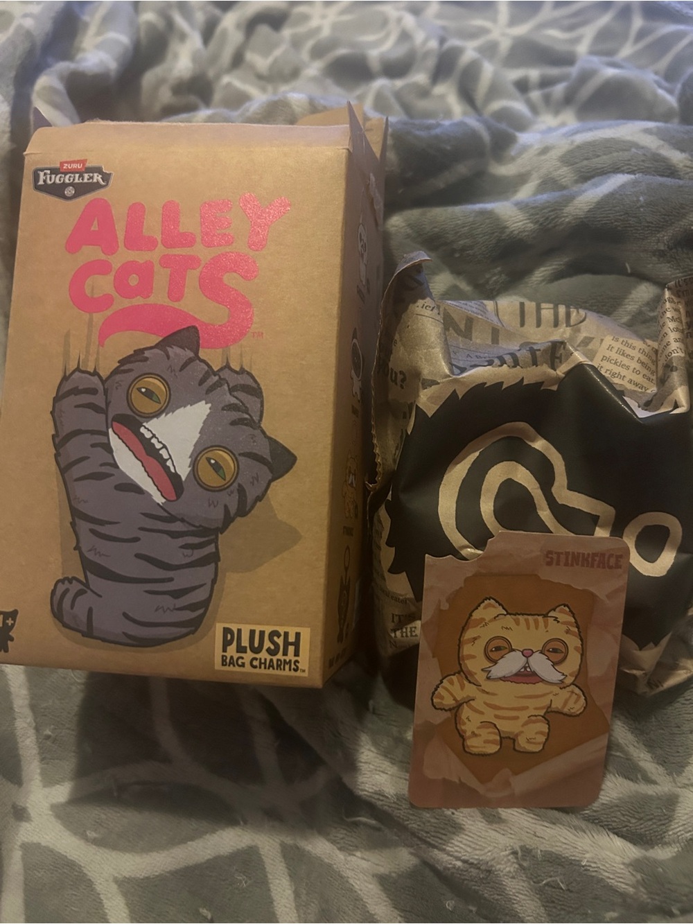 Fuggler Alley Cats Plush Bag Charm - stinkface